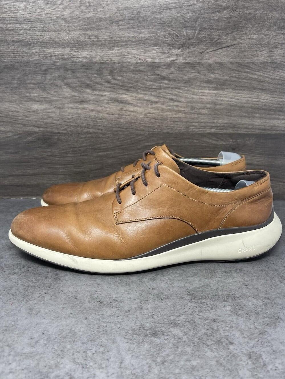 Cole Haan Grand Tory Oxfords Mens Size 13 Brown Leather Lace Up Dress